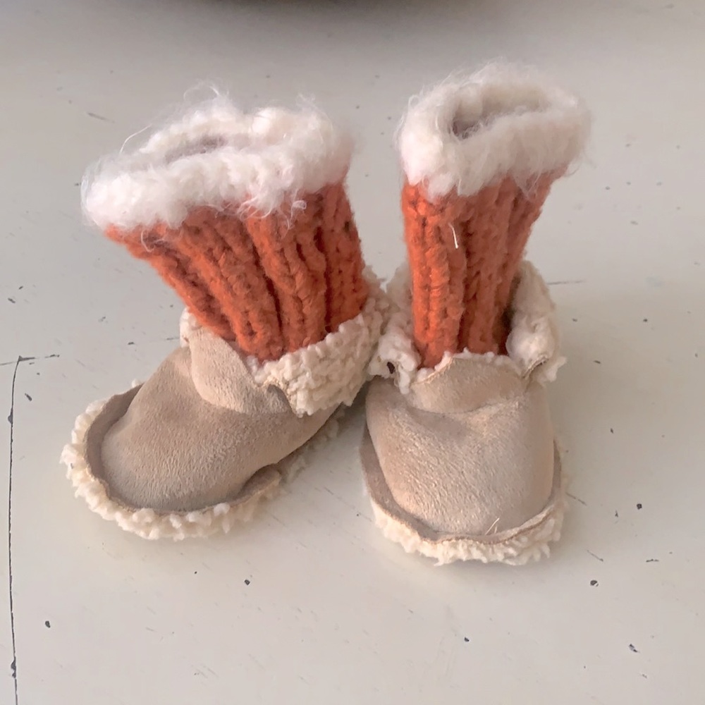Handmade baby booties
